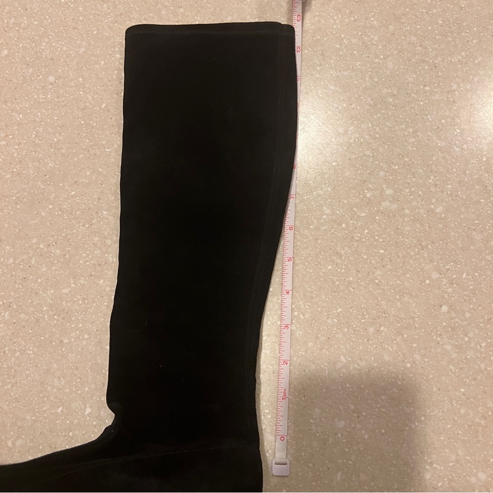 Stuart Weitzman Suede Black Knee High Boots Size 8 - Picture 9 of 13